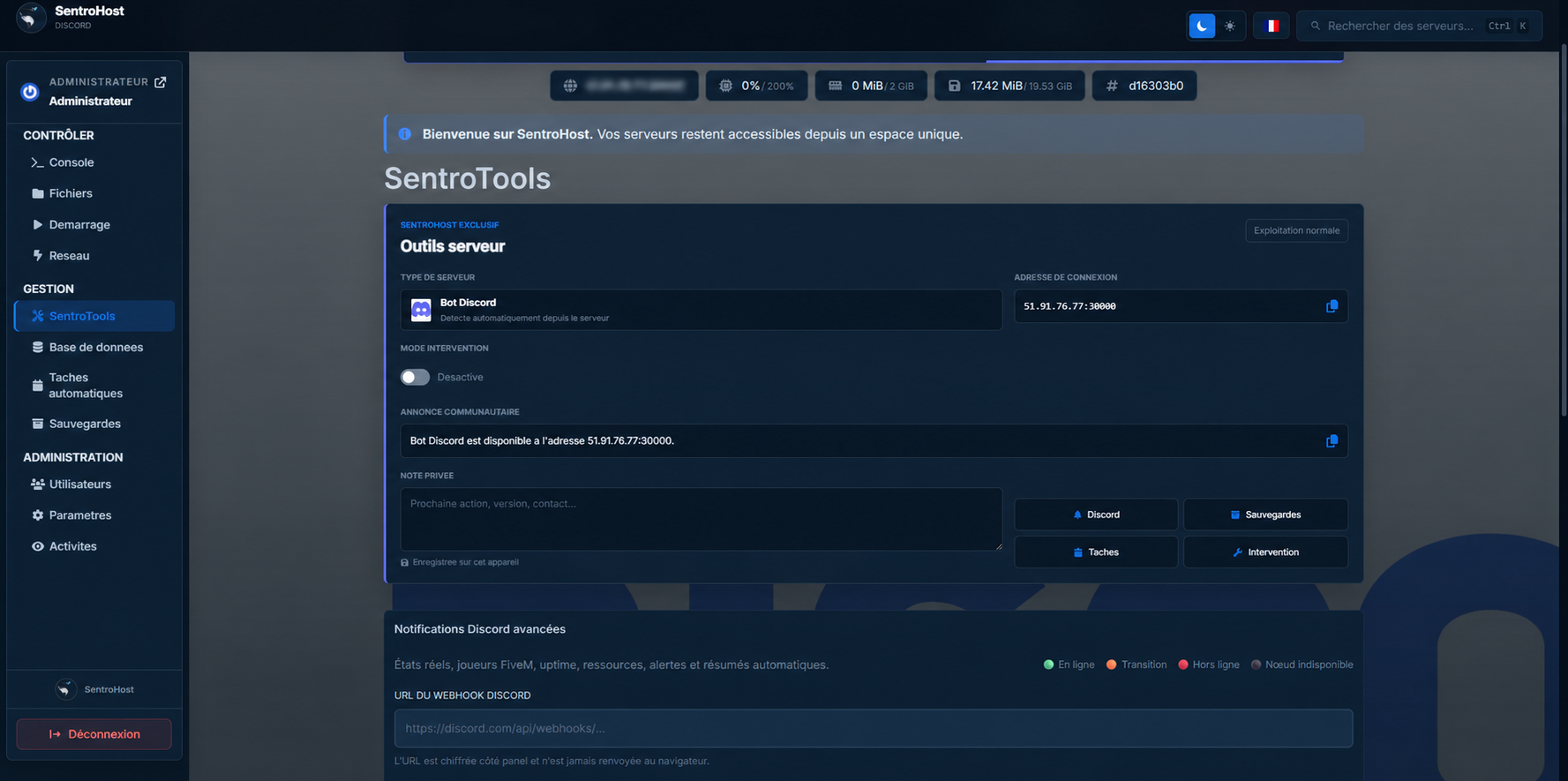 Outils de diagnostic SentroTools